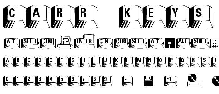 Carr Keys font